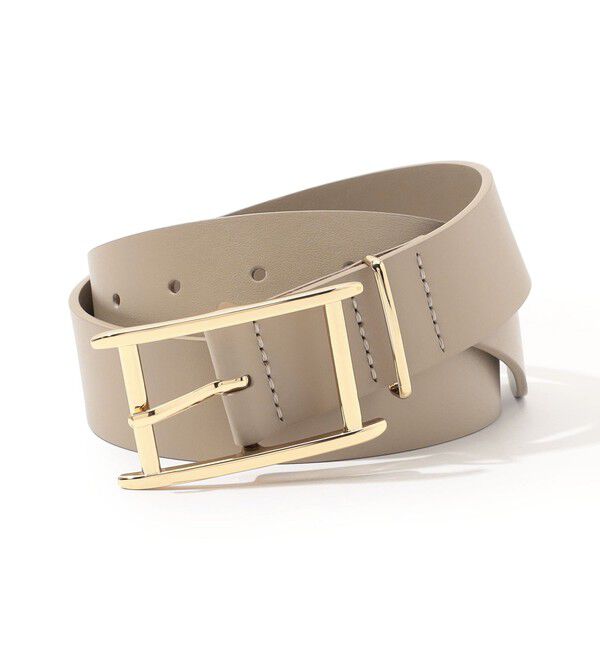 TOMORROWLAND GOODS「LEFIJE BUCKLE レザーベルト」|ベルト|43 トープ