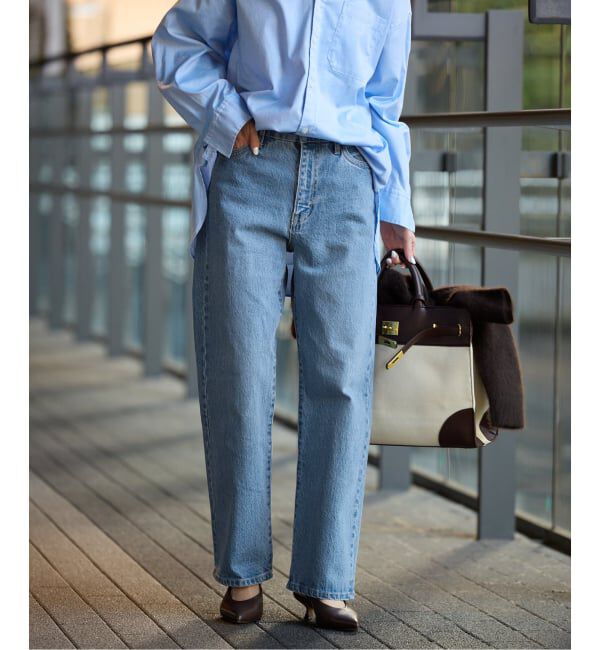 SLOBE IENA「《4サイズ展開/追加8》LE DENIM ストレートデニムパンツ」|デニム|