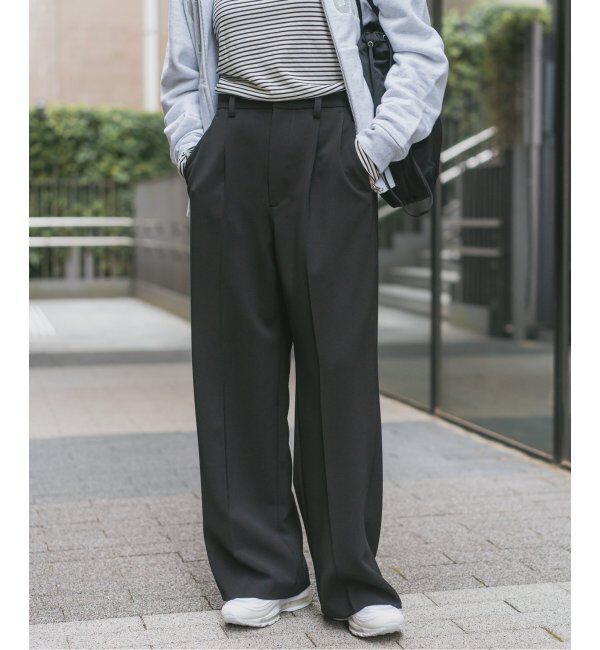Spick and Span「≪追加≫ダブルクロスツータックパンツ」|スラックス|