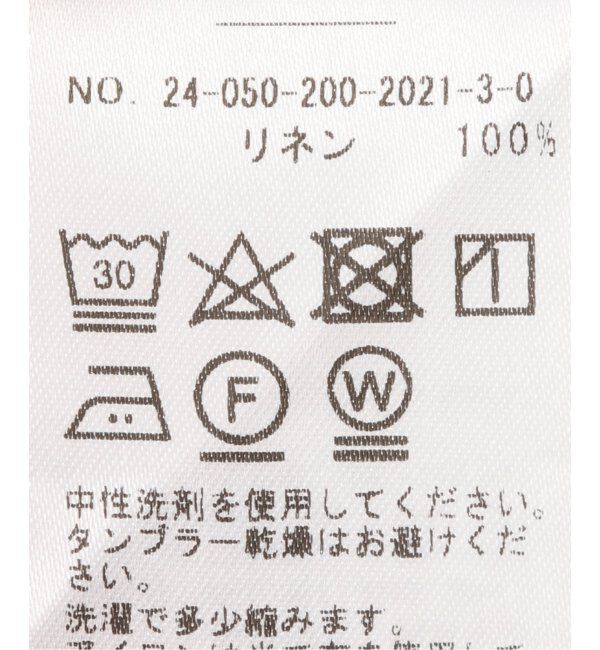Spick and Span「≪追加≫80リネンカシュクールビッグシャツ」|シャツ・ブラウス|