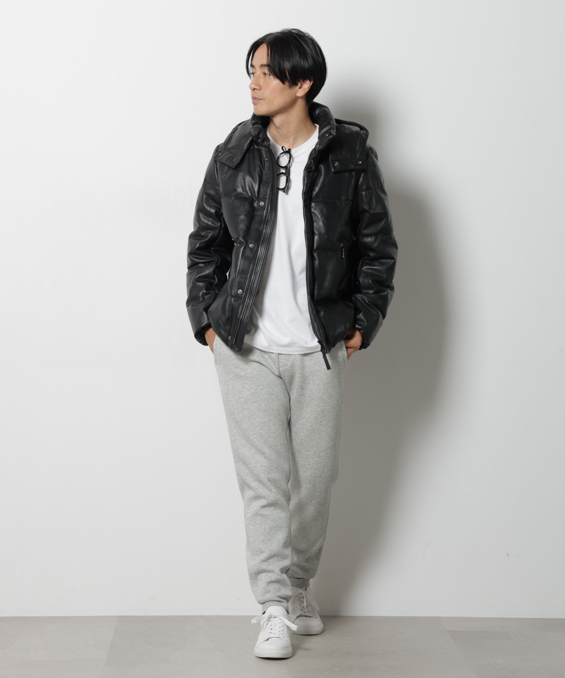 NANO universe「「西川ダウン(R)」ラムレザーG2ダウン」|ダウン|