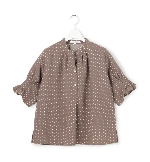23区「【WEB&一部店舗限定】ドットプリント サッカー ブラウス」|シャツ・ブラウス|