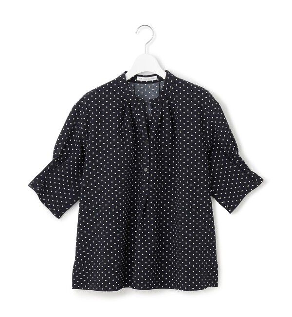 23区「【WEB&一部店舗限定】ドットプリント サッカー ブラウス」|シャツ・ブラウス|
