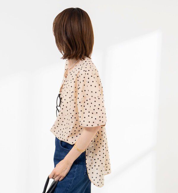 Rie Miller「《接触冷感》ウォッシャブルキャップスリーブプルオーバー」|シャツ・ブラウス|
