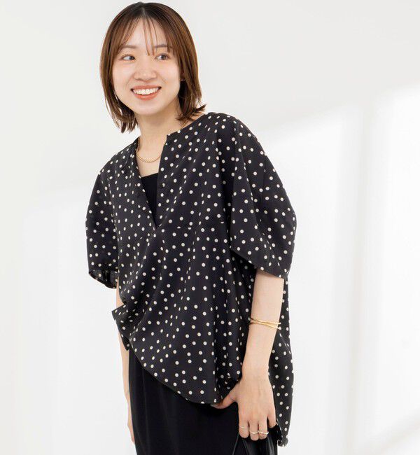Rie Miller「《接触冷感》ウォッシャブルキャップスリーブプルオーバー」|シャツ・ブラウス|