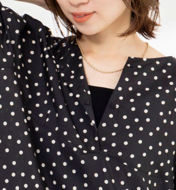Rie Miller「《接触冷感》ウォッシャブルキャップスリーブプルオーバー」|シャツ・ブラウス|