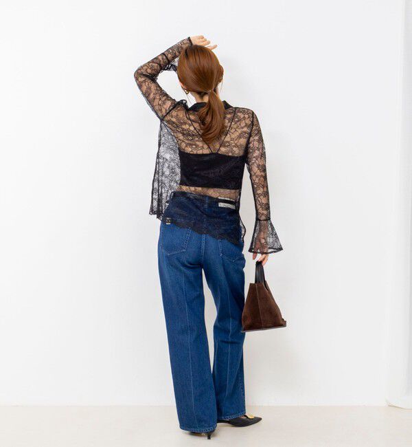 NOLLEY'S「【WEB＆一部店舗限定カラーアイテム】ウォッシャブルレースシャツブラウス」|シャツ・ブラウス|
