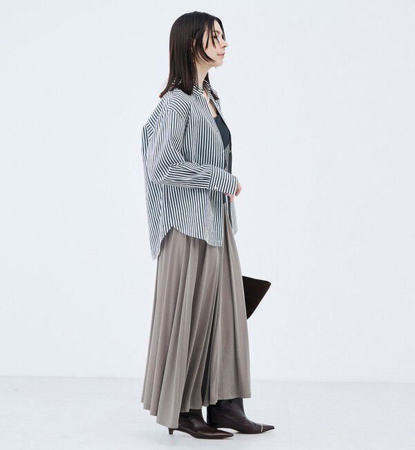 NOLLEY'S sophi「【WEB限定】《セットアップ対応》ウォッシャブルフィブリルテレコフレアーマキシスカート」|スカート|