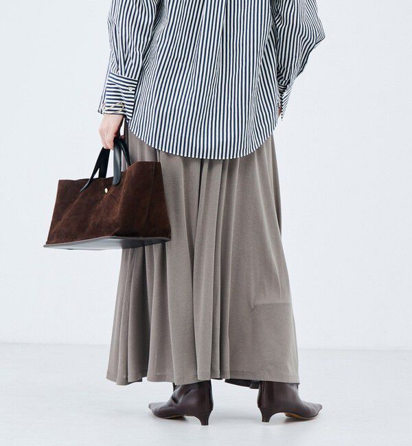 NOLLEY'S sophi「【WEB限定】《セットアップ対応》ウォッシャブルフィブリルテレコフレアーマキシスカート」|スカート|