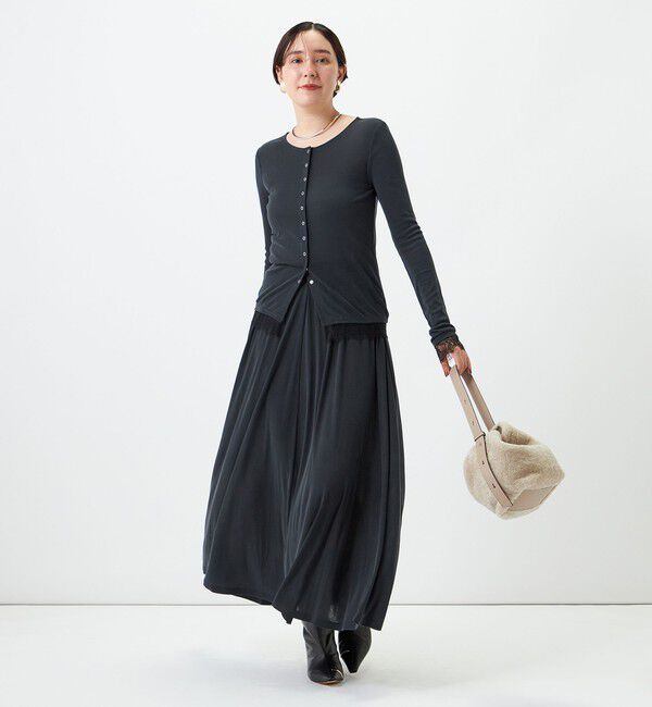 NOLLEY'S sophi「【WEB限定】《セットアップ対応》ウォッシャブルフィブリルテレコフレアーマキシスカート」|スカート|