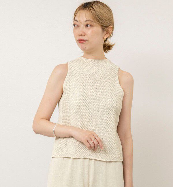 NOLLEY'S sophi「《セットアップ対応》【WALANCE/ワランス】paper knit sleeveless top」|ニット・セーター|