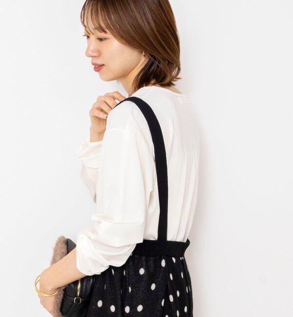 Rie Miller「《UVカット/接触冷感/防シワ》ウォッシャブルツイストスリーブプルオーバー」|Tシャツ・カットソー|