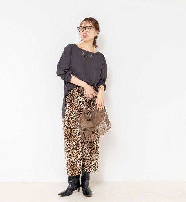 Rie Miller「《UVカット/接触冷感/防シワ》ウォッシャブルツイストスリーブプルオーバー」|Tシャツ・カットソー|
