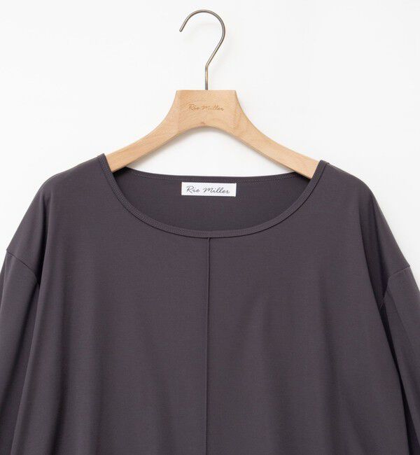 Rie Miller「《UVカット/接触冷感/防シワ》ウォッシャブルツイストスリーブプルオーバー」|Tシャツ・カットソー|