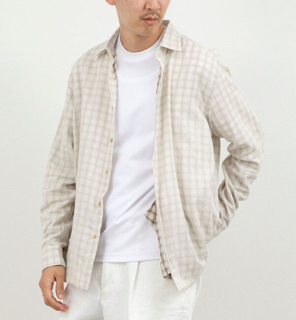 NOLLEY'S goodman「ダブルガーゼ レギュラーカラーオーバーシャツ 26AW」|シャツ・ブラウス|