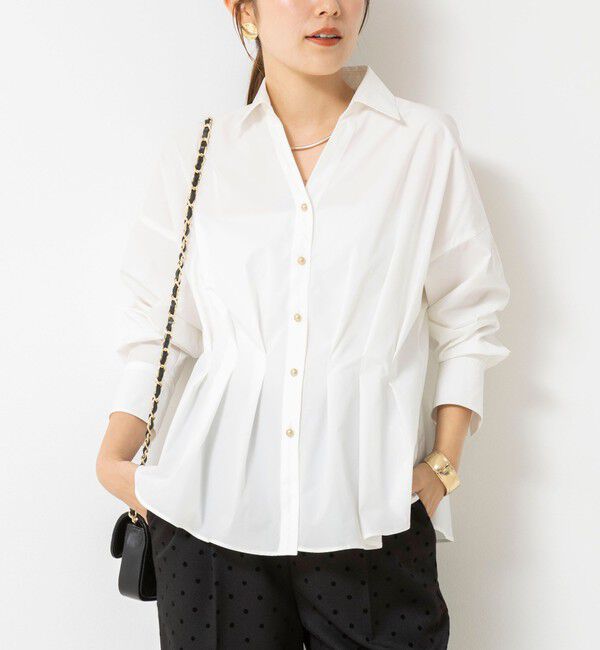 NOLLEY'S「【WEB＆一部店舗限定カラー】【GOODS BUYER 石田別注カラー】ストレッチタフタスキッパータックシャツ」|シャツ・ブラウス|