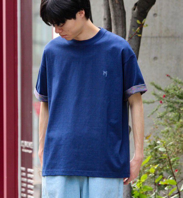 GLOSTER「【BOY刺繍】裏グラデーション ワンポイント半袖Tシャツ」|Tシャツ・カットソー|