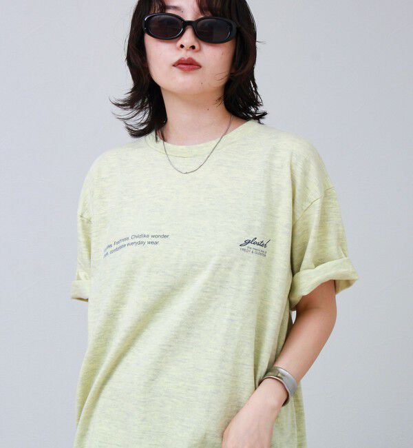 GLOSTER「【SCREEN STARS/スクリーンスターズ】杢ボディ染め 配色ロゴ クルーネックカラーＴシャツ」|Tシャツ・カットソー|イエロー