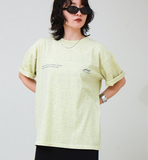 GLOSTER「【SCREEN STARS/スクリーンスターズ】杢ボディ染め 配色ロゴ クルーネックカラーＴシャツ」|Tシャツ・カットソー|