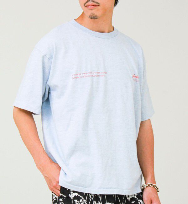 GLOSTER「【SCREEN STARS/スクリーンスターズ】杢ボディ染め 配色ロゴ クルーネックカラーＴシャツ」|Tシャツ・カットソー|