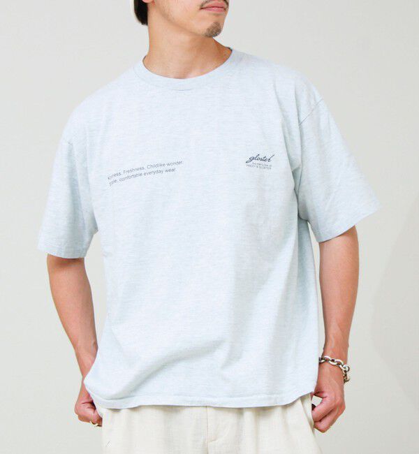 GLOSTER「【SCREEN STARS/スクリーンスターズ】杢ボディ染め 配色ロゴ クルーネックカラーＴシャツ」|Tシャツ・カットソー|グリーン