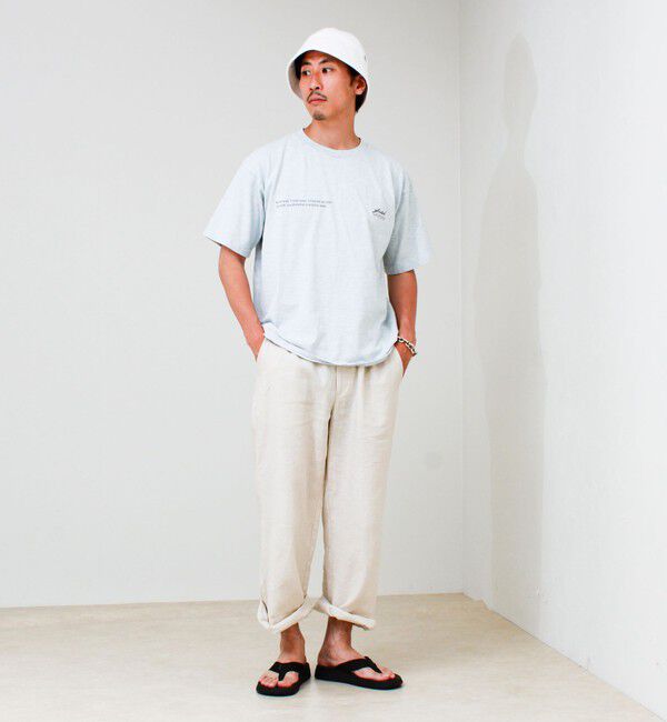 GLOSTER「【SCREEN STARS/スクリーンスターズ】杢ボディ染め 配色ロゴ クルーネックカラーＴシャツ」|Tシャツ・カットソー|