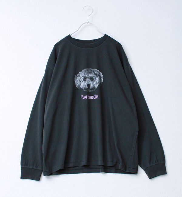 GLOSTER「【WEB限定】【人気シリーズ】【DOG&CAT】犬猫ピグメントロンT」|Tシャツ・カットソー|ブラック系その他2