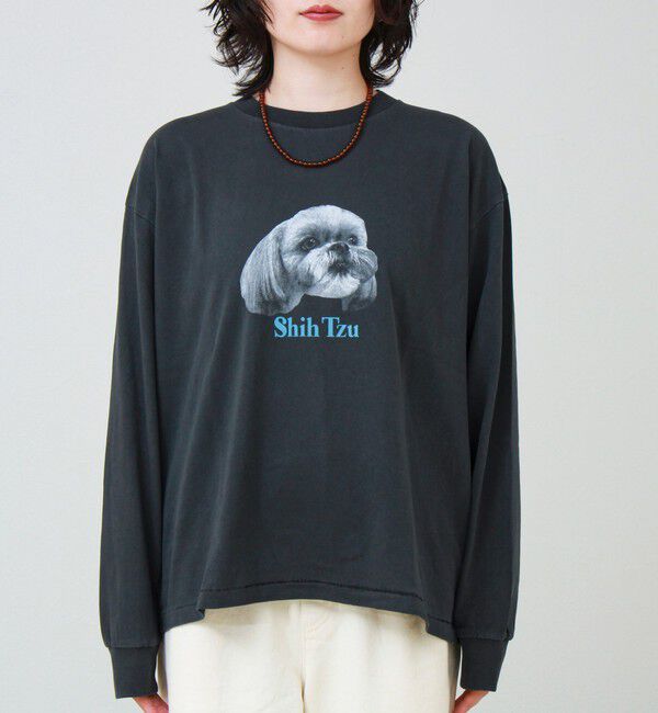 GLOSTER「【WEB限定】【人気シリーズ】【DOG&CAT】犬猫ピグメントロンT」|Tシャツ・カットソー|