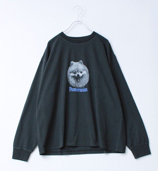 GLOSTER「【WEB限定】【人気シリーズ】【DOG&CAT】犬猫ピグメントロンT」|Tシャツ・カットソー|ブラック系その他5