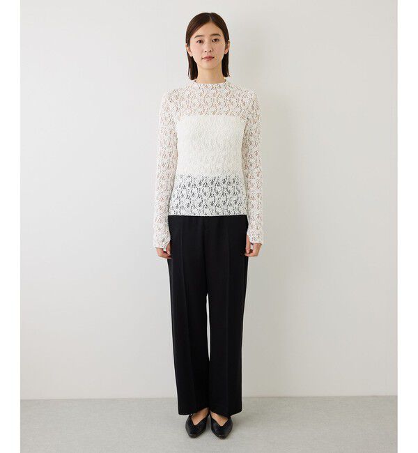 ROPE「【J'aDoRe・一部店舗限定サイズ】カムイレースハイネックカットソー/イージーケア」|Tシャツ・カットソー|