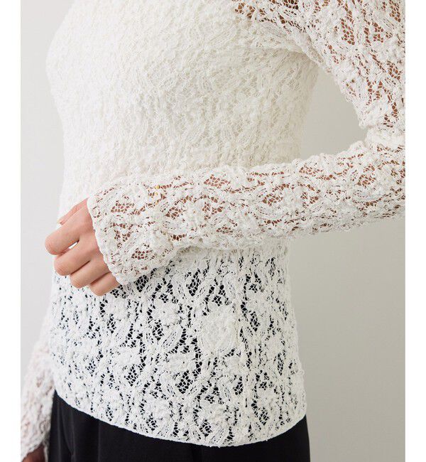 ROPE「【J'aDoRe・一部店舗限定サイズ】カムイレースハイネックカットソー/イージーケア」|Tシャツ・カットソー|