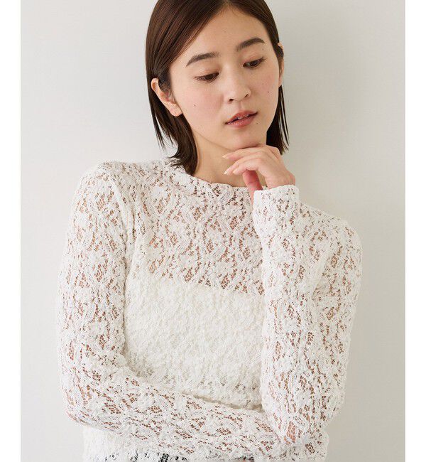 ROPE「【J'aDoRe・一部店舗限定サイズ】カムイレースハイネックカットソー/イージーケア」|Tシャツ・カットソー|