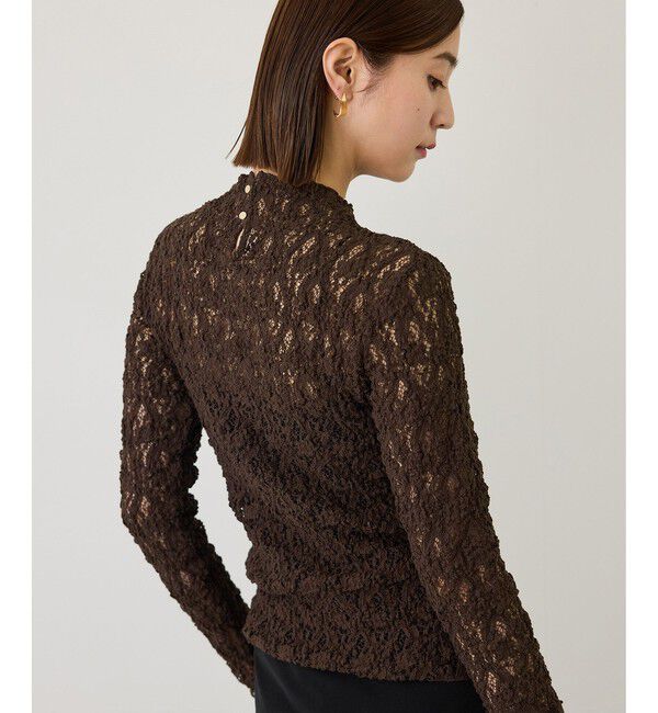 ROPE「【J'aDoRe・一部店舗限定サイズ】カムイレースハイネックカットソー/イージーケア」|Tシャツ・カットソー|ブラウン(20)
