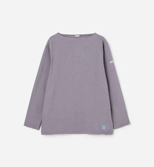 ORCIVAL「ORCIVAL | コットンロード ボートネック フレンチバスクTシャツ MEN」|Tシャツ・カットソー|PURPLE