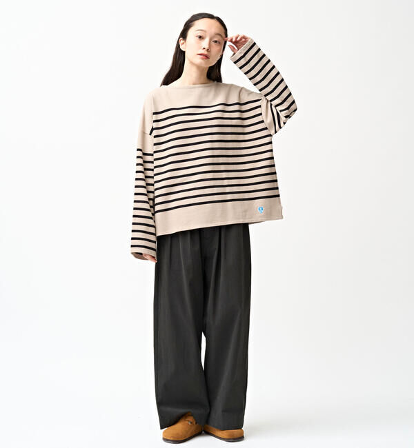 ORCIVAL「ORCIVAL | ラッセル ボートネック ワイドセーラーTシャツ WOMEN」|Tシャツ・カットソー|BEIGE系1
