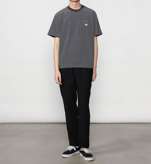 DANTON「DANTON | マルチボーダー ポケットクルーネックTシャツ MEN」|Tシャツ・カットソー|