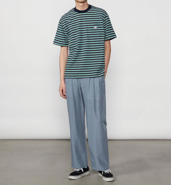 DANTON「DANTON | マルチボーダー ポケットクルーネックTシャツ MEN」|Tシャツ・カットソー|