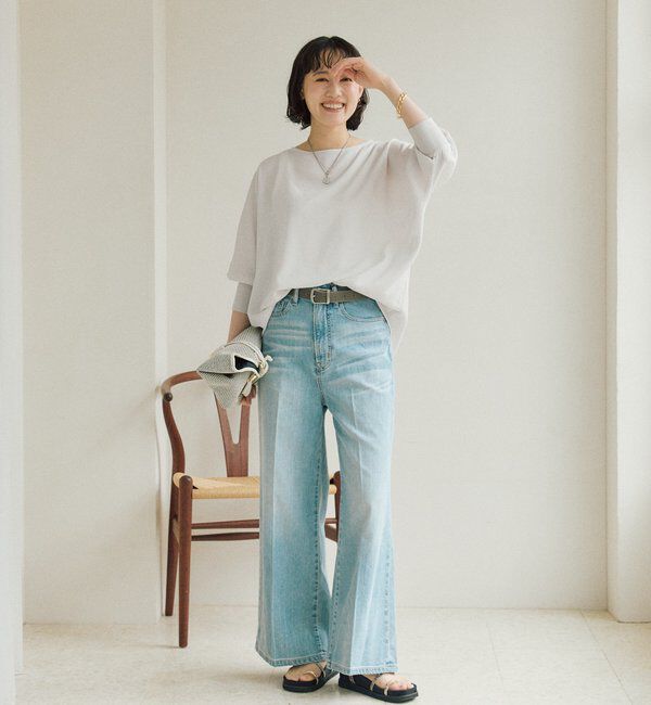  「リブ付きジョーゼットドルマンブラウス」|シャツ・ブラウス|