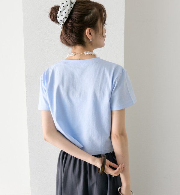  「【4色展開/短丈で使いやすい◎】カラーロゴチビTシャツ」|Tシャツ・カットソー|
