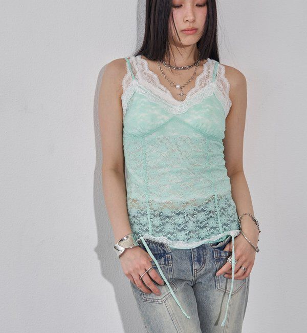  「【26AW LOOK掲載品番】レースガーターキャミ」|キャミソール|