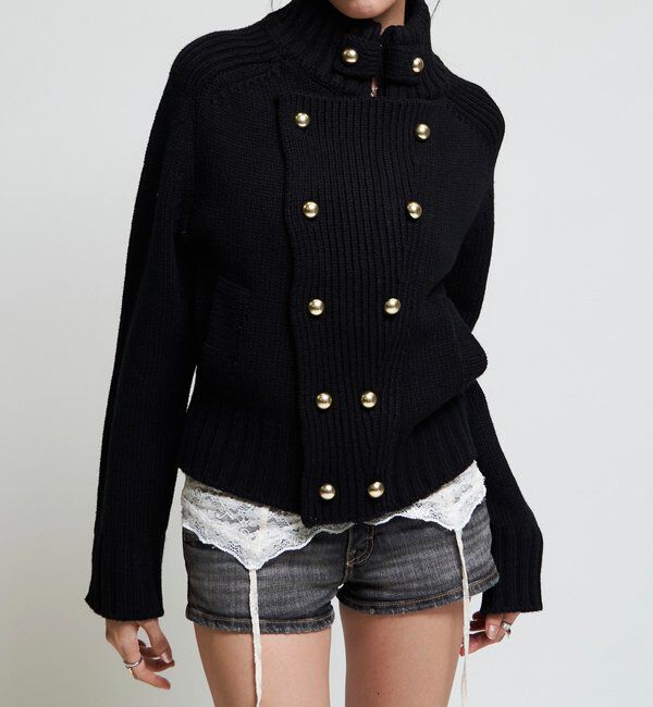  「【26AW LOOK掲載品番】ヘリテージWボタンニット」|ニット・セーター|