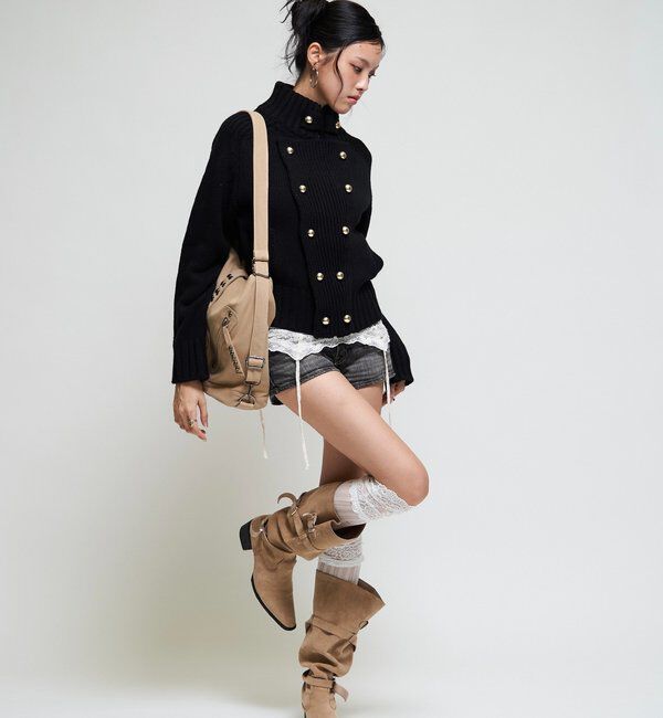  「【26AW LOOK掲載品番】ヘリテージWボタンニット」|ニット・セーター|