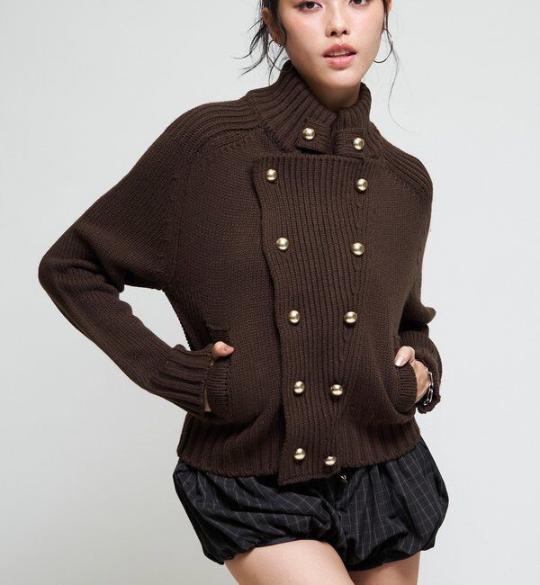  「【26AW LOOK掲載品番】ヘリテージWボタンニット」|ニット・セーター|