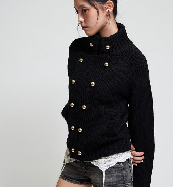  「【26AW LOOK掲載品番】ヘリテージWボタンニット」|ニット・セーター|