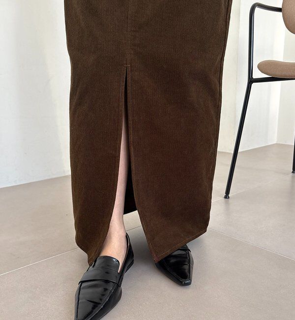  「[低身長サイズあり]ベルトSETコーデュロイスカート」|スカート|