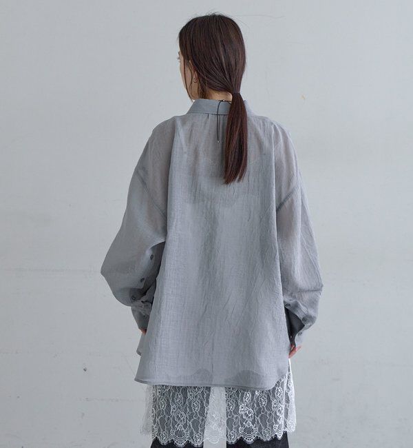  「【ウォッシャブル】シアースラブシャツ」|シャツ・ブラウス|