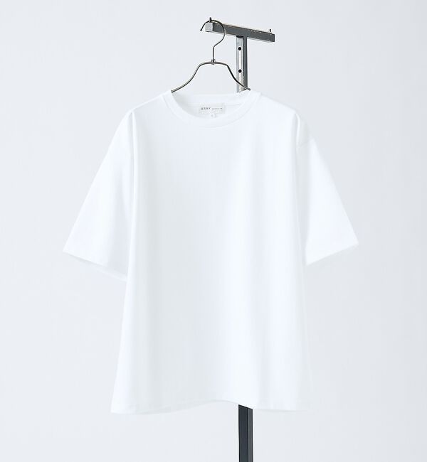 ABAHOUSE「【抗菌防臭/UVカット】シルキーポンチ 半袖Tシャツ」|Tシャツ・カットソー|ホワイト