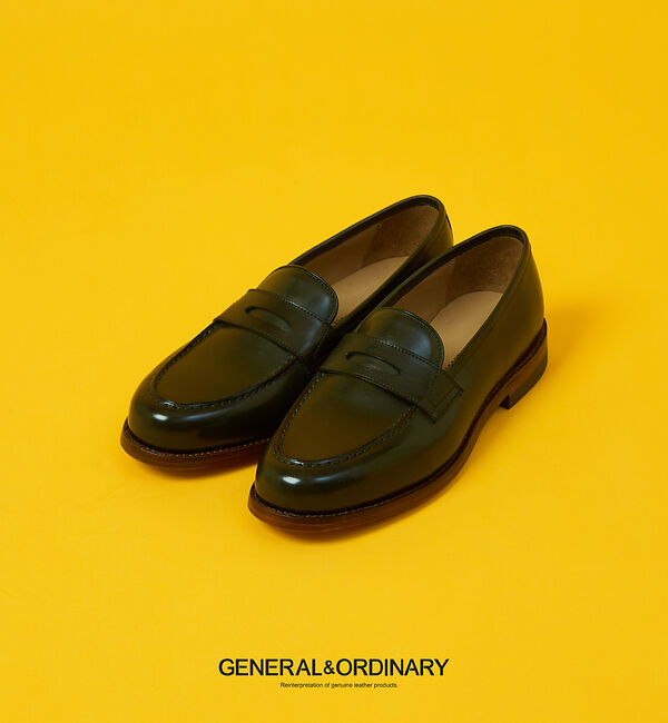 alfredoBANNISTER「【GENERAL&ORDINARY】ペニーローファー」|ローファー|グリーン