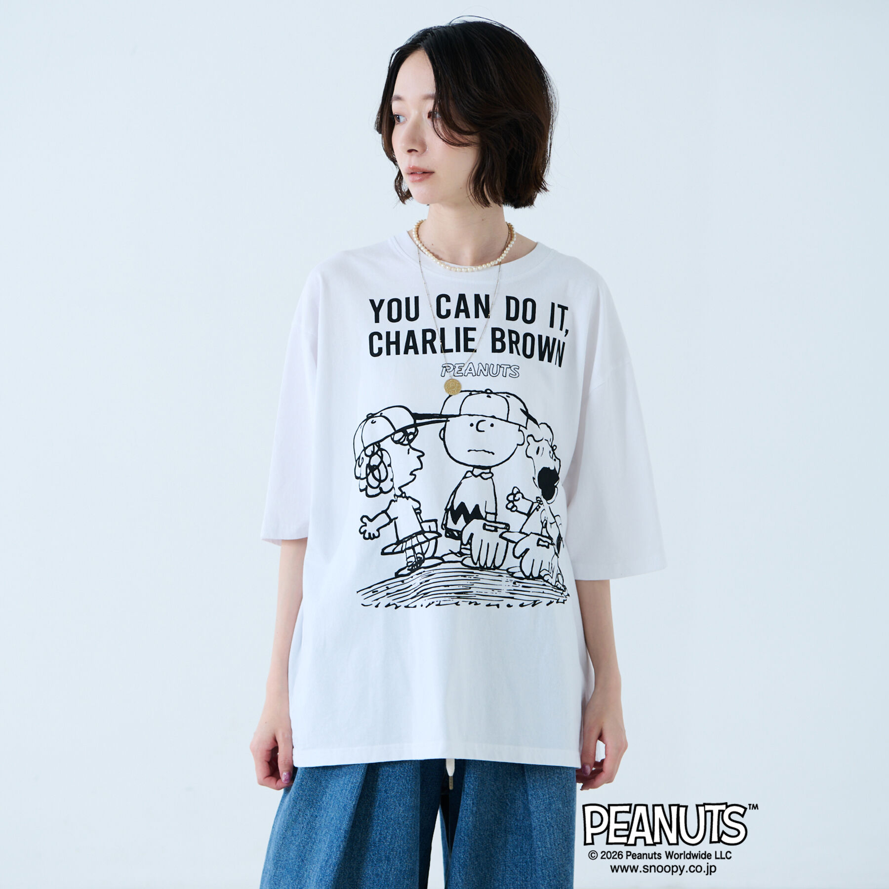 Rouge vif「【JOHNBULL/ジョンブル】PEANUTS プリントTシャツ / スヌーピー」|Tシャツ・カットソー|