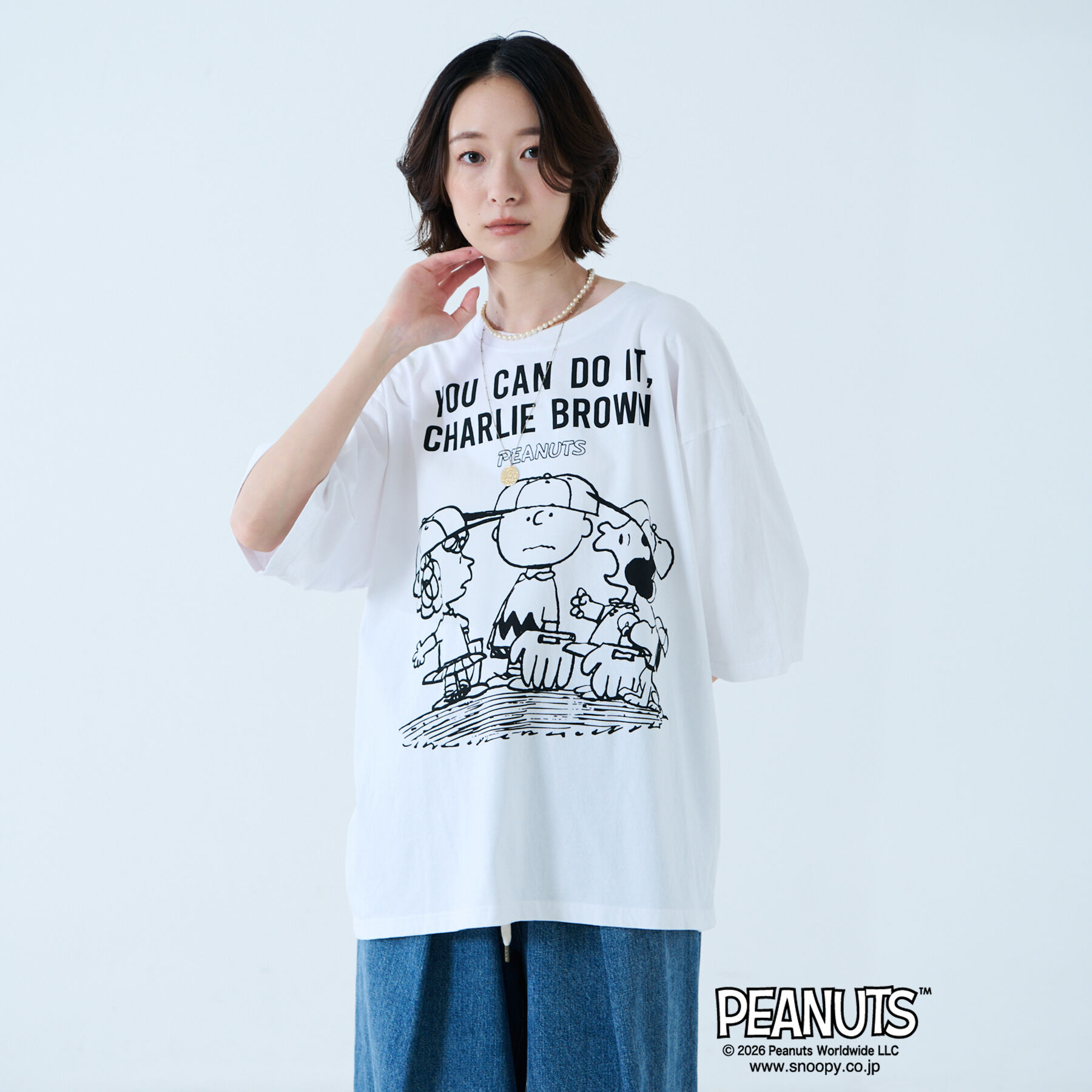 Rouge vif「【JOHNBULL/ジョンブル】PEANUTS プリントTシャツ / スヌーピー」|Tシャツ・カットソー|